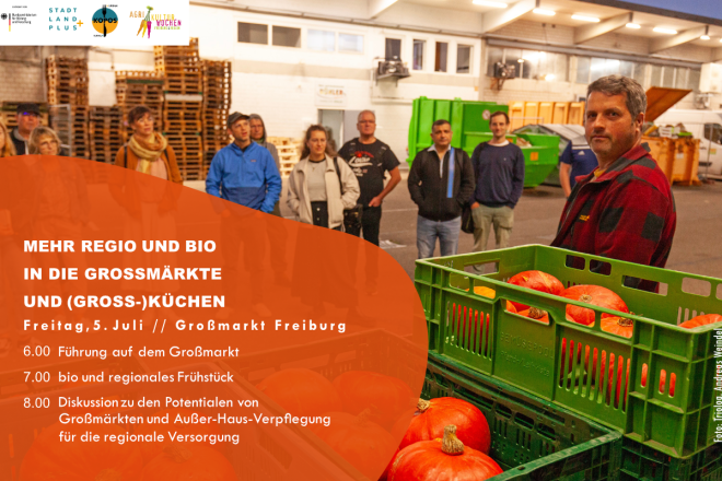 Einladungsflyer für KOPOS-Workshop zum Freiburger Großmarkt
